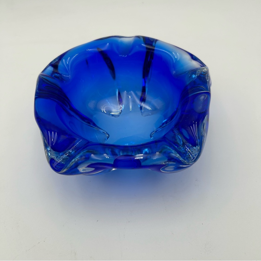 Stunning Cobalt Blue Murano Style Dish